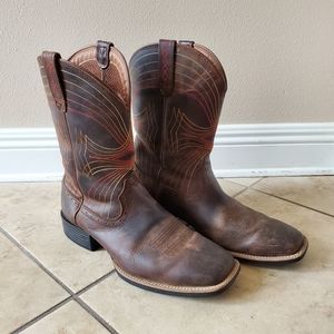 Ariat mens brown leather boots